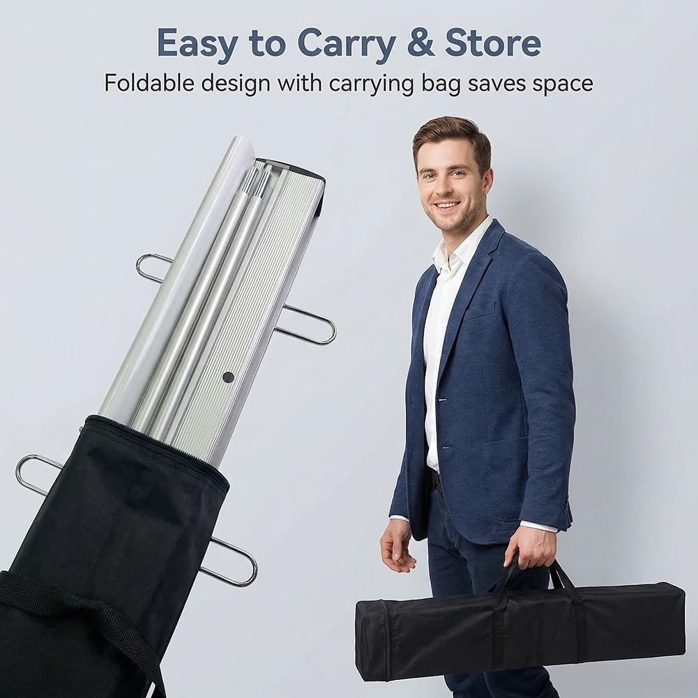 Heavy Duty Retractable Banner Stand 33.5&Prime;x80&Prime; (WxH) with Padded Canvas Bag (S…