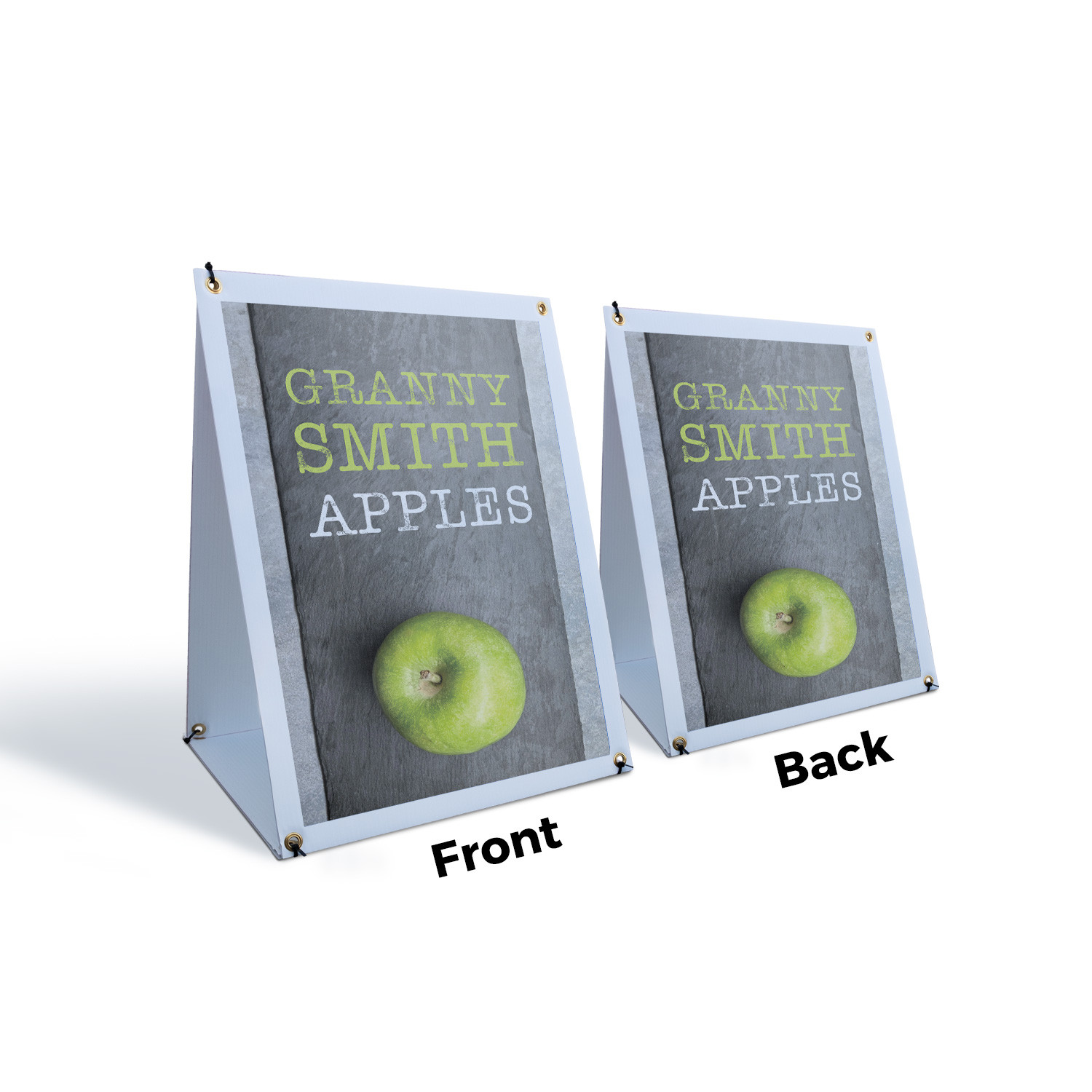 Granny Smith Apples A-Frame Sidewalk Sign Crisp Juicy Farmers Market Pick