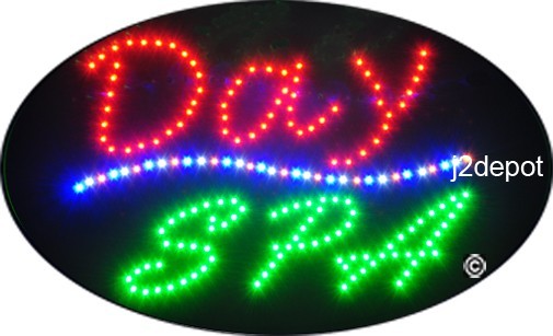 US Seller Animated Day Spa Led Sign neon lighted. Video inside. 21&Prime;x13-1/2&Prime;