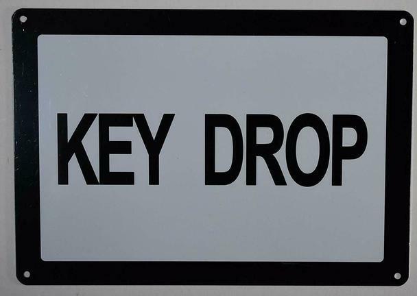 Key Drop Sign (White, Rust Free , 7×10)–REF24-1027