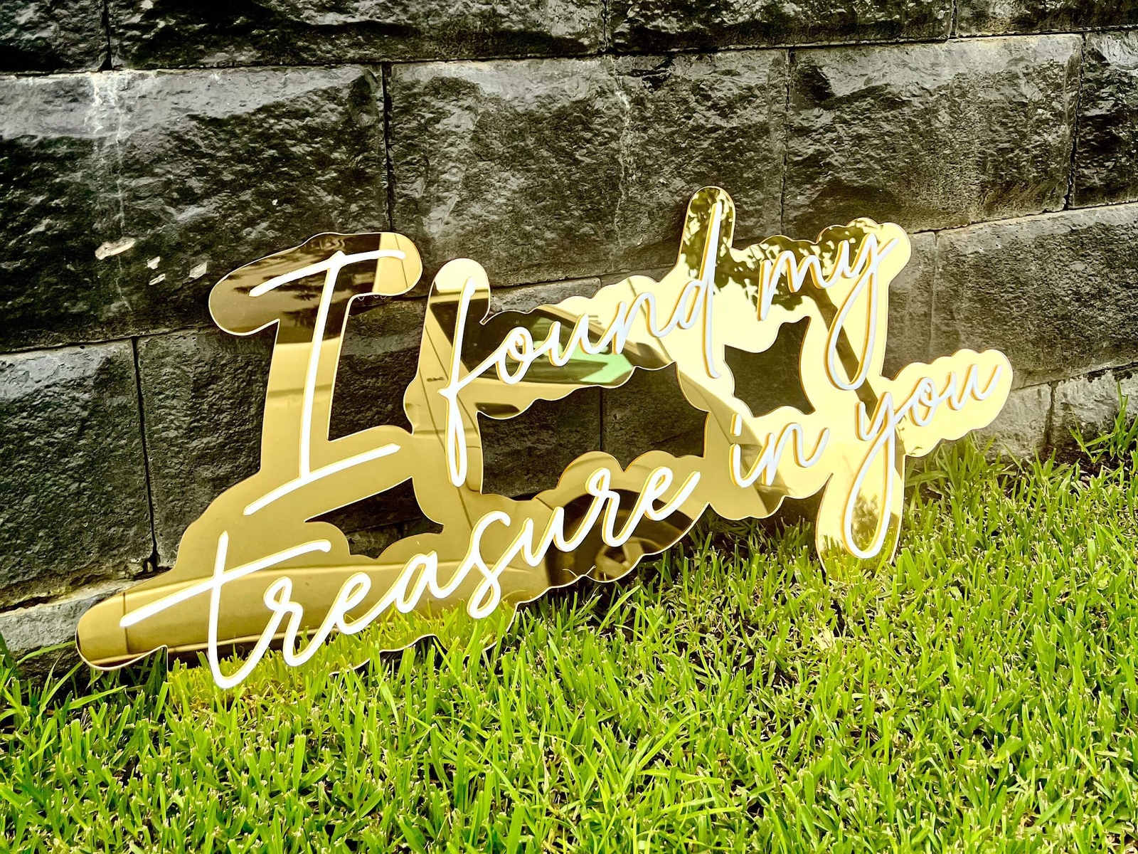 Acrylic 3D Double Layered Business Logo Sign – 2 Rows