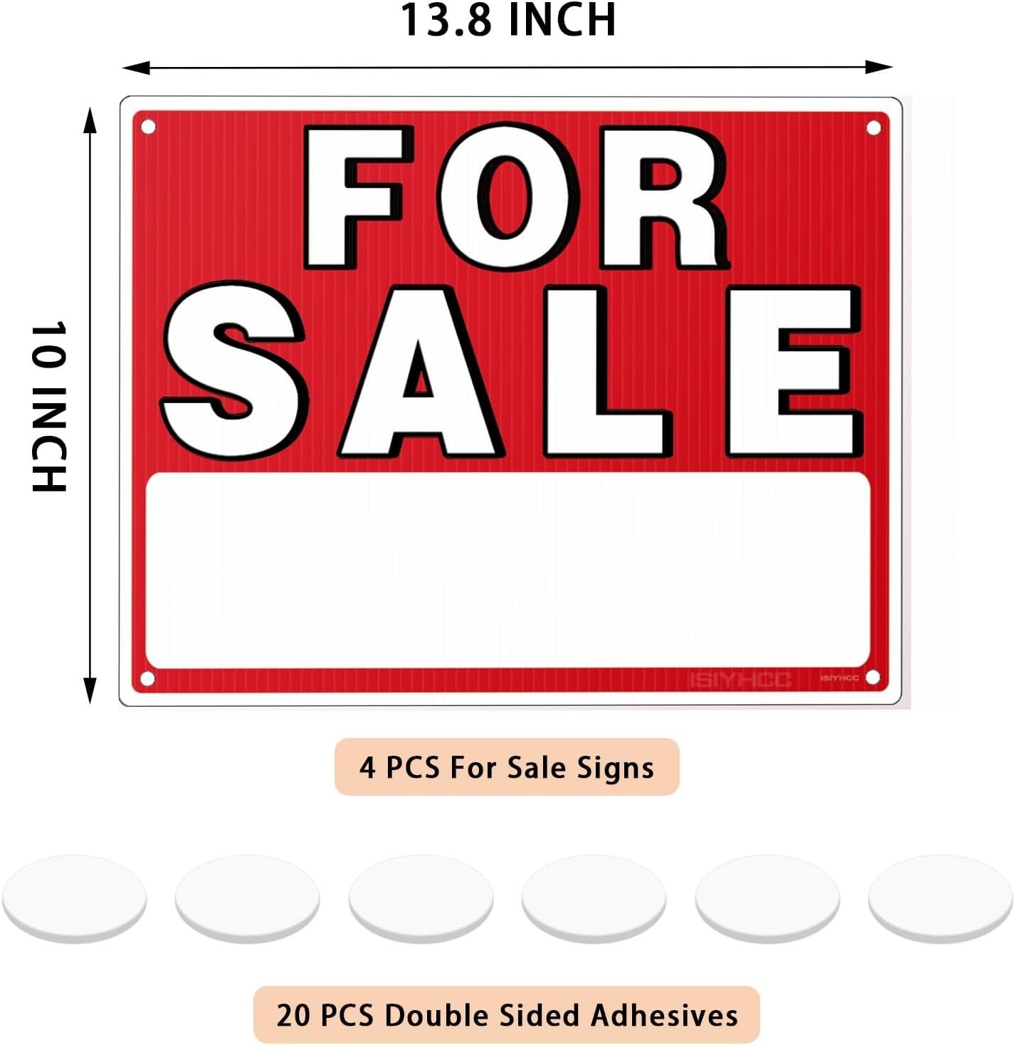 Compact 4-Pack Car For Sale Signs – Easy to Use with Strong Visibility!