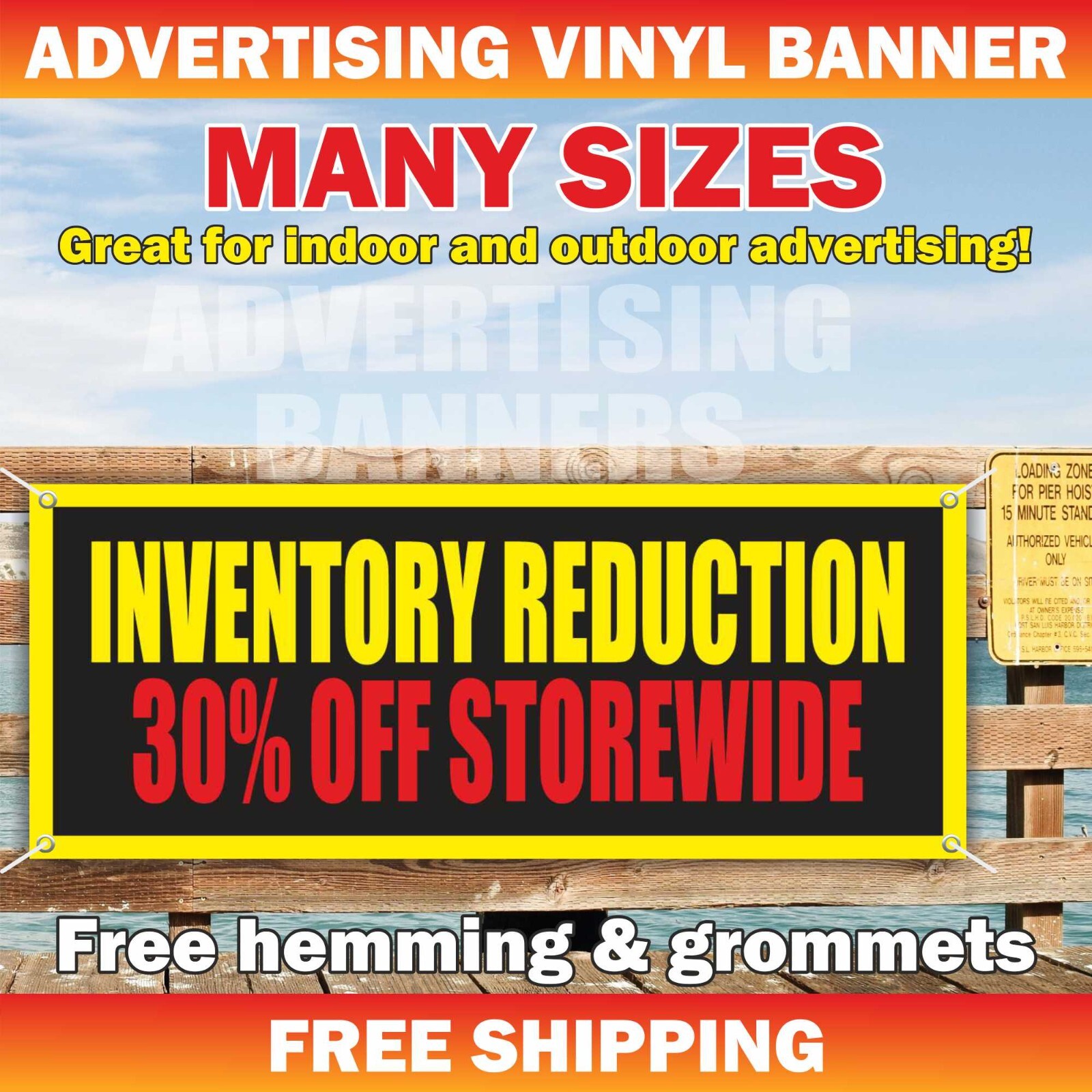 INVENTORY REDUCTION 30% OFF STOREWIDE Advertising Banner Vinyl Mesh Sign SALE