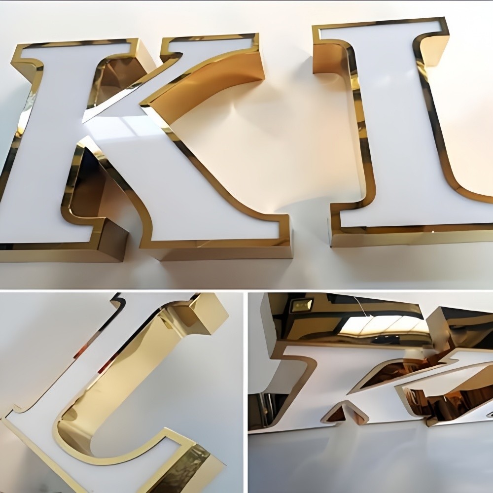 USA 108ft Gold Aluminum Composite Edge Strip for Luminescent AD Sign Letters