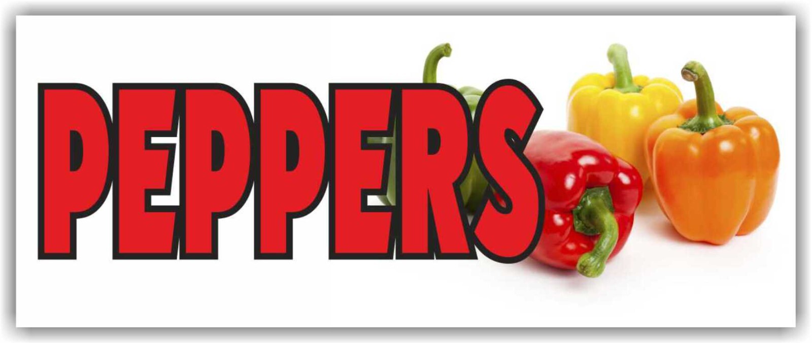 Peppers Advertising Banner Vinyl Sign fresh vegetables fruits farm berries