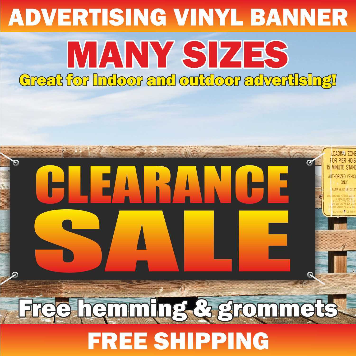 CLEARANCE SALE Advertising Banner Vinyl Mesh Sign discount retail 30 40 50 % off