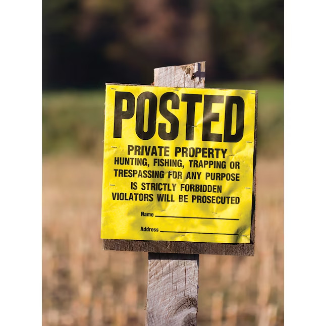 Hillman Posted – Private Property 11-in x 11-in Plastic Do not enter Sign