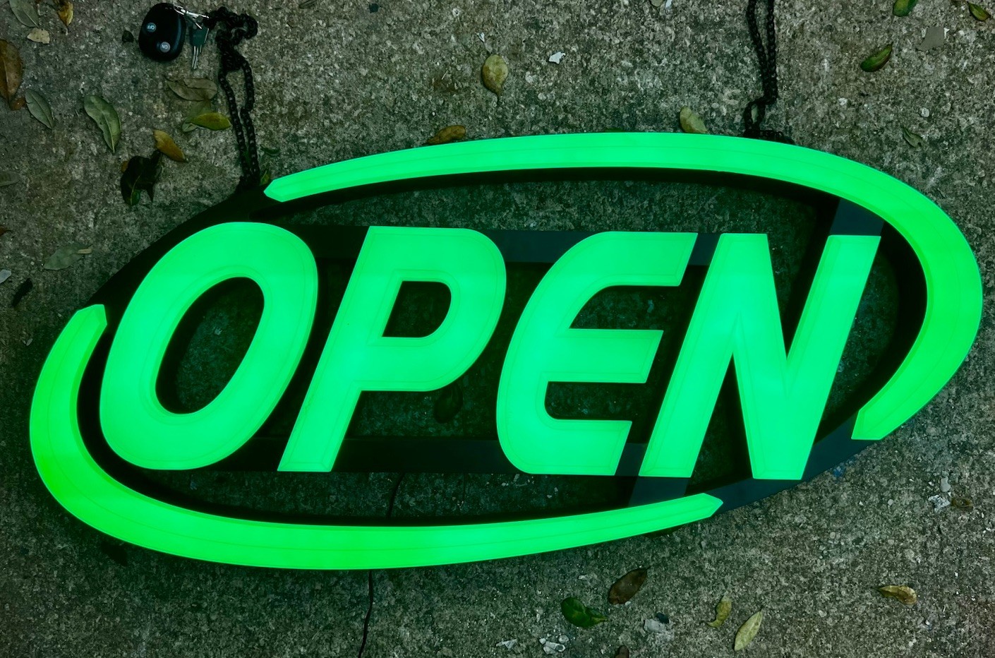 LED Open Sign NIOB Super-Bright Innovations GLI1050 32” x 15” Green Light