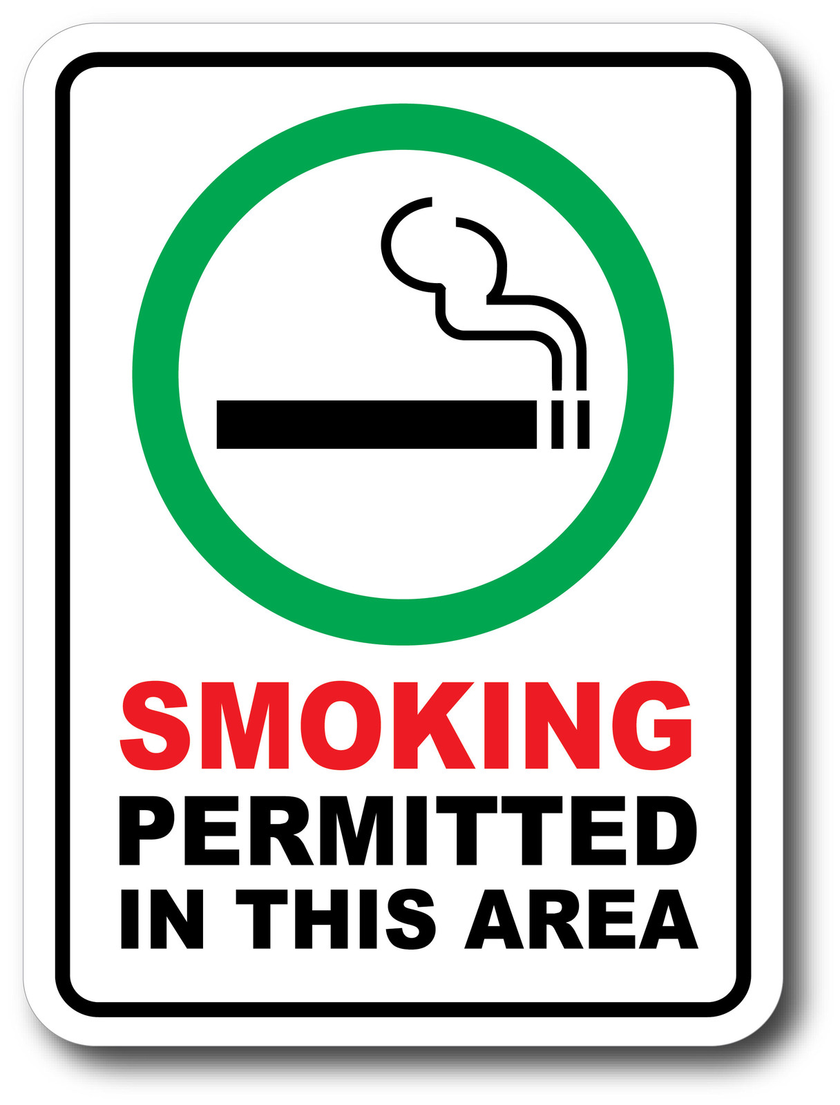 SMOKING PERMITTED Sticker Decal waterproof outdoor high quality White Background