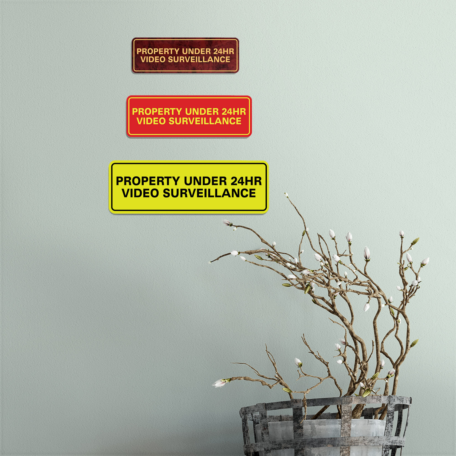 Standard Property Under 24 Video Surveillance Sign