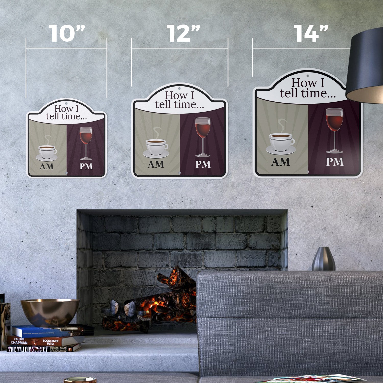 How I Tell Time Plastic Novelty Sign Drink Wine Coffee Time Energy