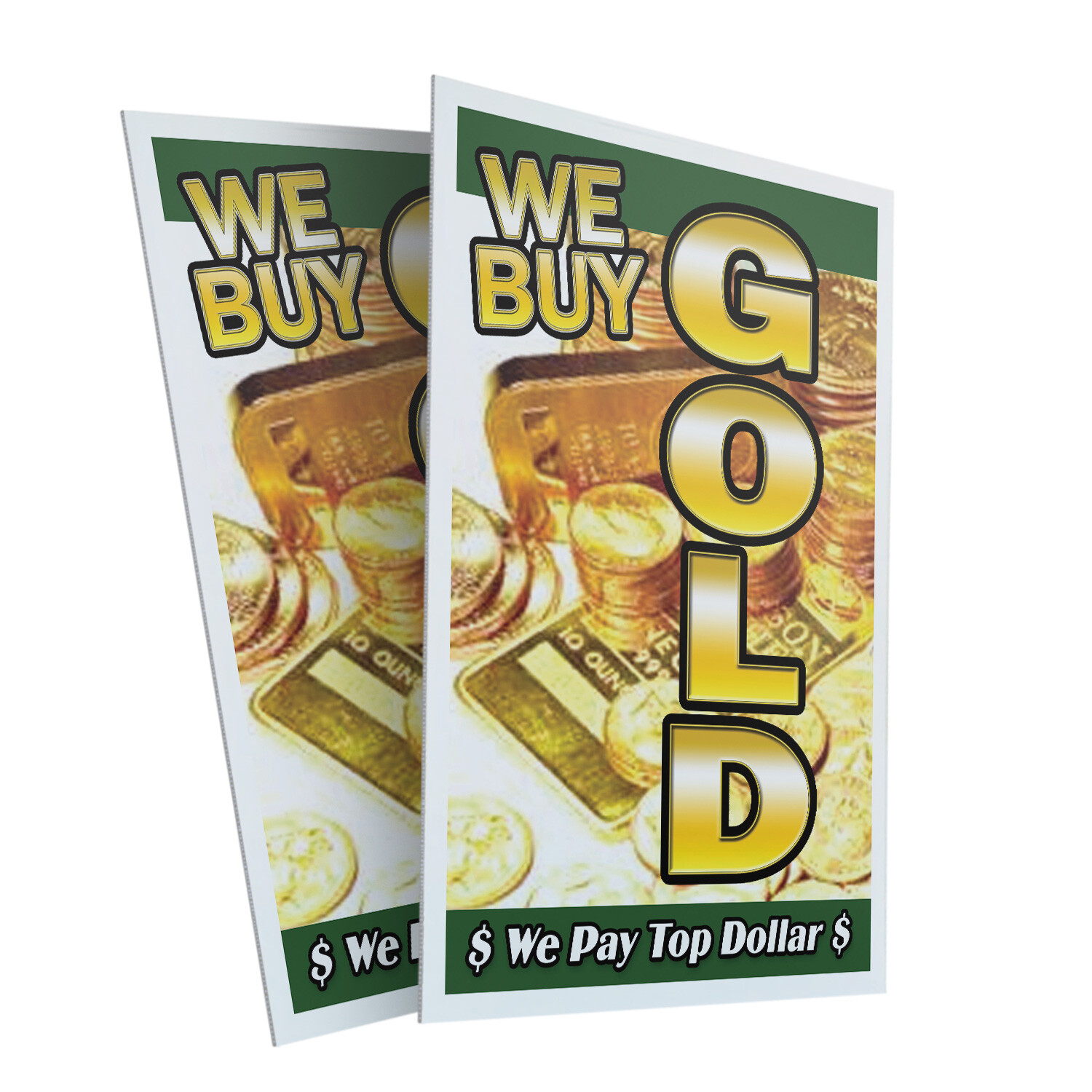 A-frame Sidewalk We Buy Gold 1 Vertical 24&Prime; x 36&Prime; Double Sided A-Frame Sidewalk