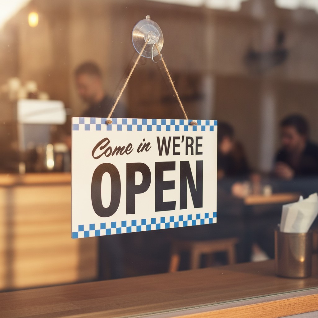 Open Closed Sign for Business, 10&Prime; x 6&Prime; Double Sided Plastic Sign with Twine,…
