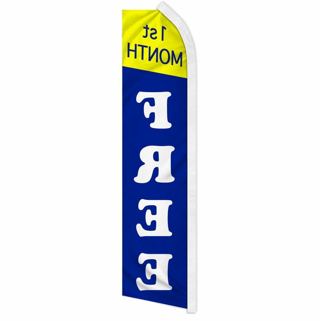 « 1ST MONTH FREE » advertising super flag swooper banner business sign rent lease