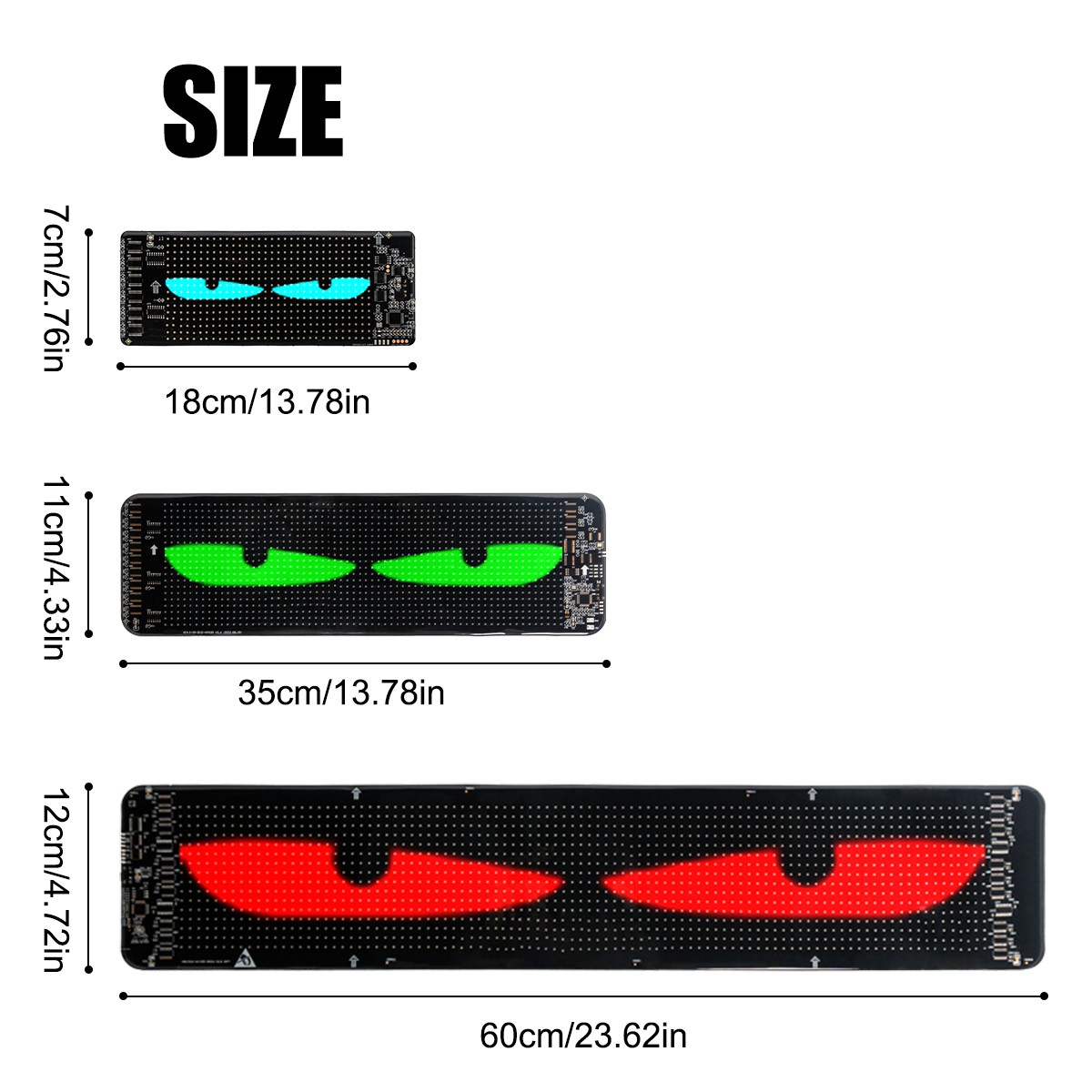 Programmable Car LED Display Panel Bluetooth Control Flexible Screen USB Powered