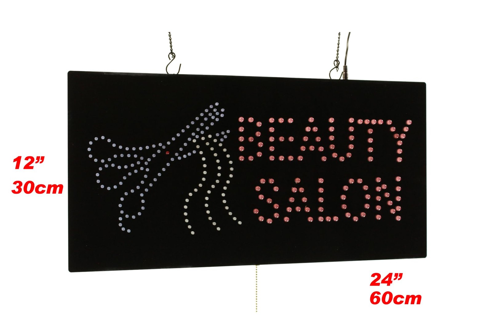 Beauty Salon Scissors Sign, 24&Prime;x12&Prime;, 60x30cm, , , Neon, Florescent, Signage, …