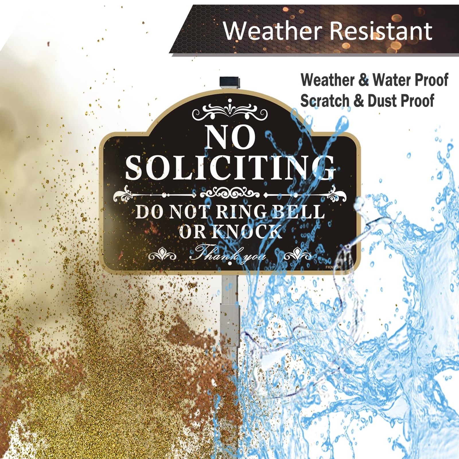 No Soliciting Yard Sign Metal 10×14 Aluminum Weatherproof Stake Outdoor