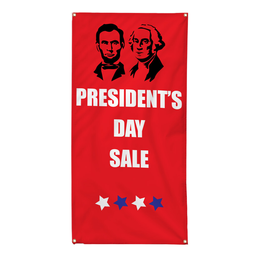 Vertical Vinyl Banner Multiple Sizes Presidents Day Deal Business Outdoor