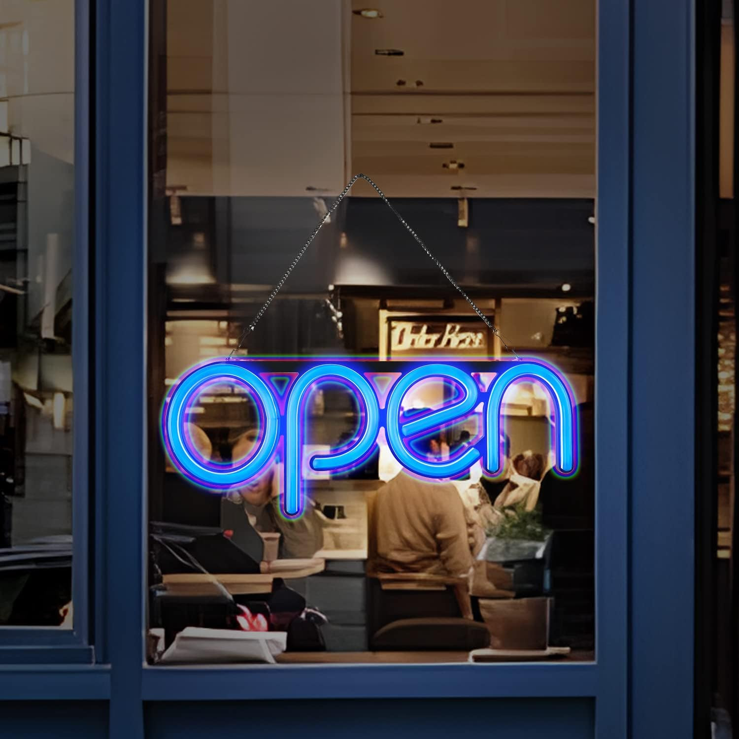 LED Open Sign,16X6 Inch Open Sign for Business,With Multiple Flashing Modes, Ide
