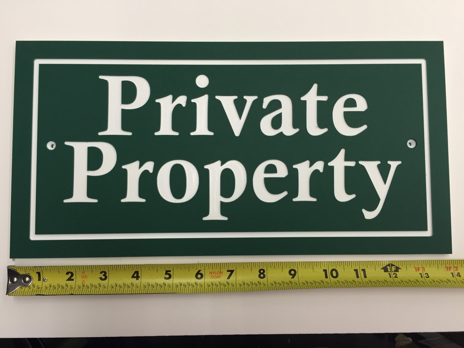 Rectangle PRIVATE PROPERTY Sign 14×7&Prime; 1/4&Prime; King ColorCore Red/White