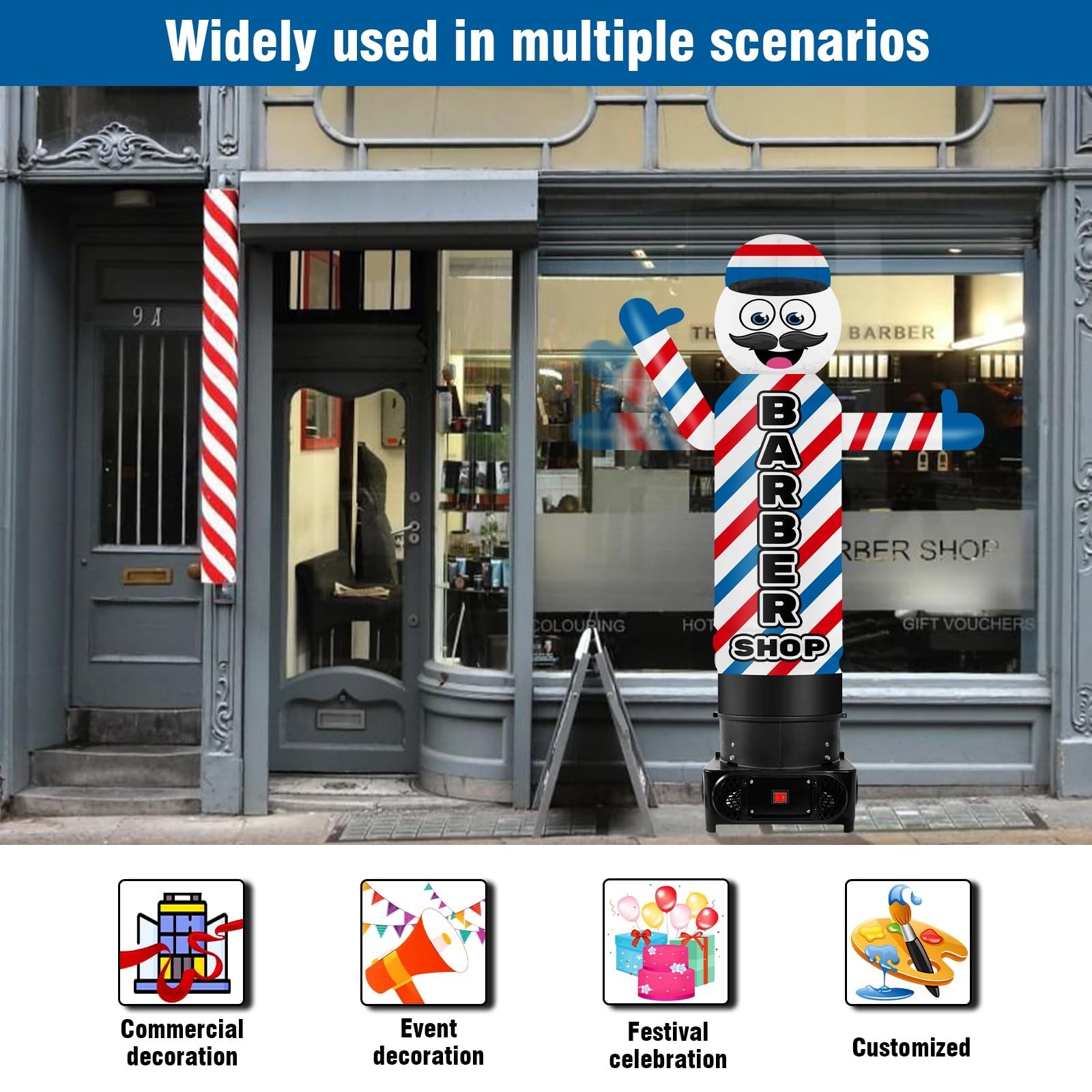 6FT Inflatable Tube Man Wacky Wavy Dancing Guy for Outdoor Advertising Decor