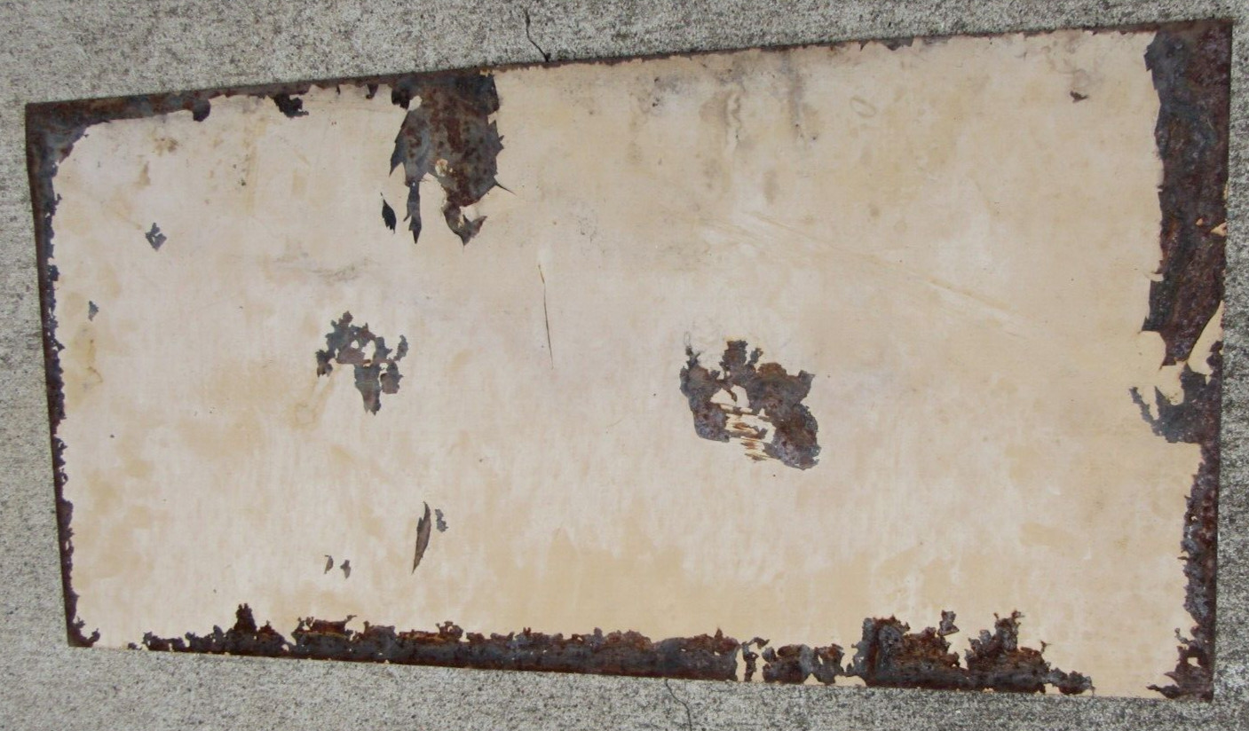 VTG Original Ready Crete tin metal sign Cement mixes 28 X 14 SST Just add water