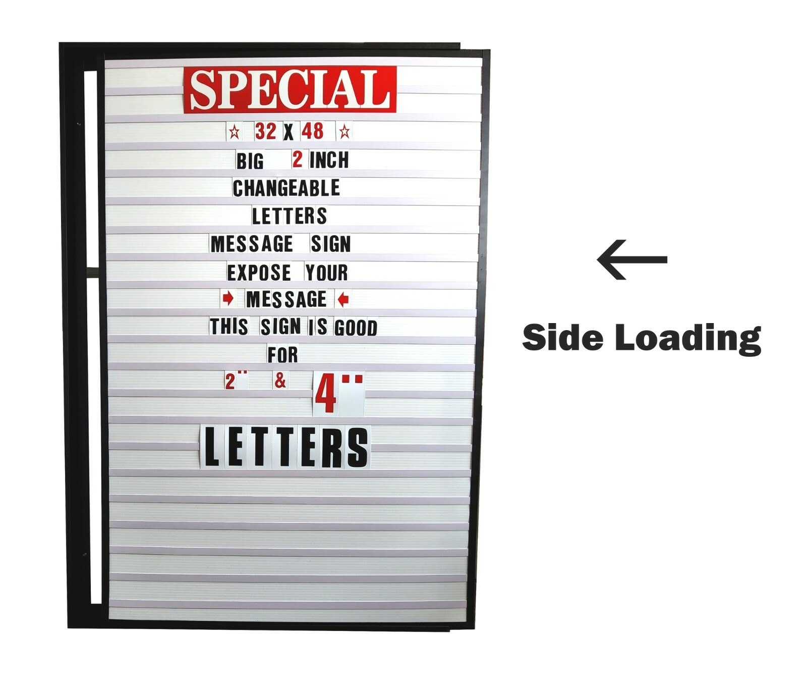 2&Prime; Outdoor Changeable Letter Message Board Marquee sign with Metal Frame 32×48 V