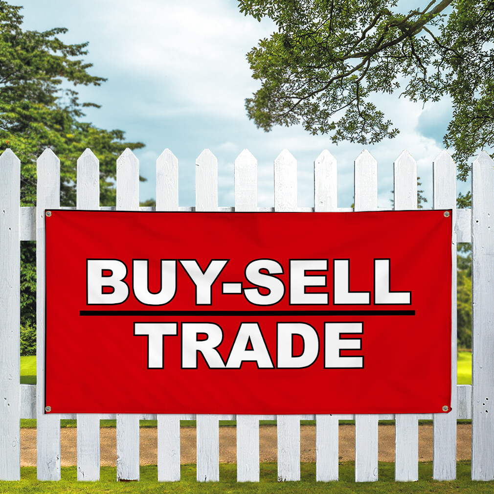Vinyl Banner Multiple Sizes Buy Sell Trade Business Business Outdoor