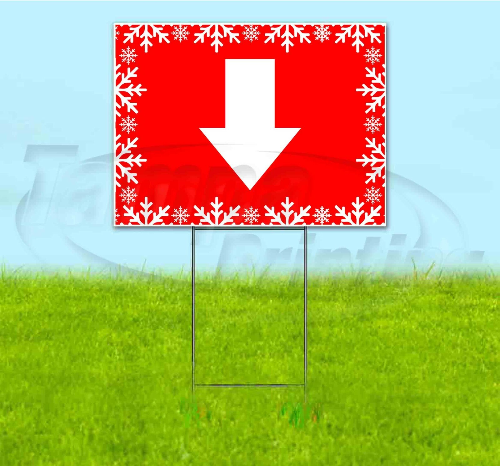 DOWN ARROW 18×24 Yard Sign WITH STAKE Corrugated Bandit USA BUSINESS HOLIDAYS
