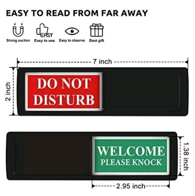 Privacy Sign Do Not Disturb Welcome Sign for Home Office Restroom Conference