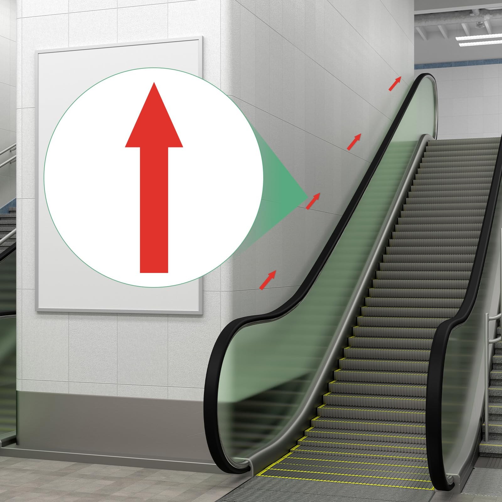 12-Pack Arrow Sticker, 6 Inch PVC Self Adhesive Arrow Sign for Floor Road Wal…