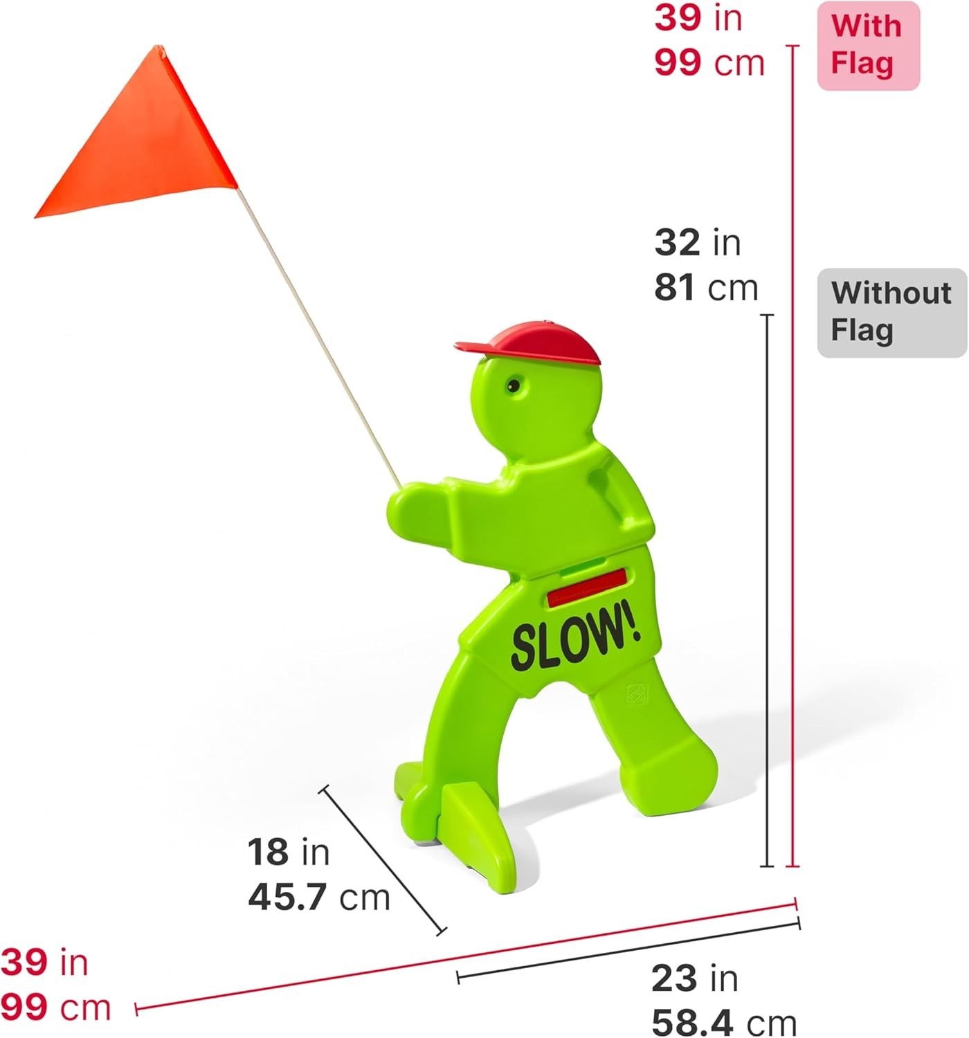 Kid Alert Street Safety Sign Kids at Play 32 Inch Reflective Caution Sign with