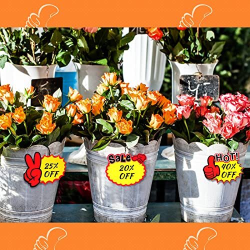 500 Pcs Burst Sign Blank Paper Price Tags for Retail Garage Market