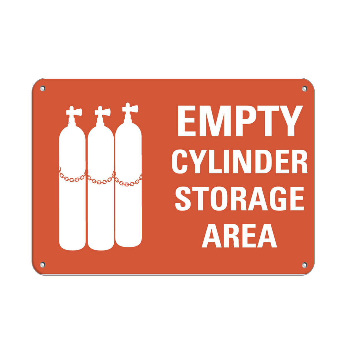 Horizontal Metal Sign Multiple Sizes Empty Cylinder Storage Hazard Flammable