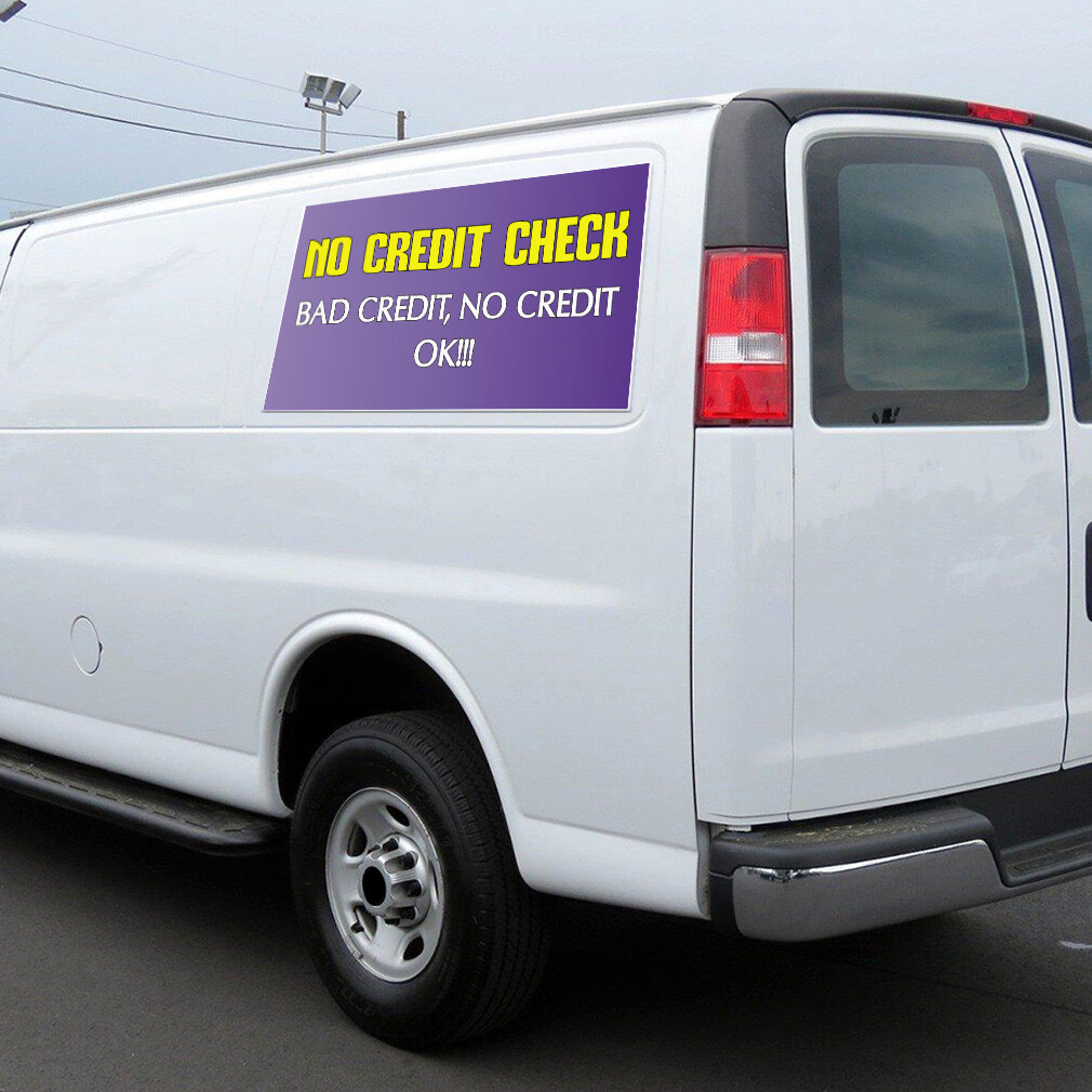 Car Magnet Set of 2 No Credit Check!! Advertising Printing Industrial Sign