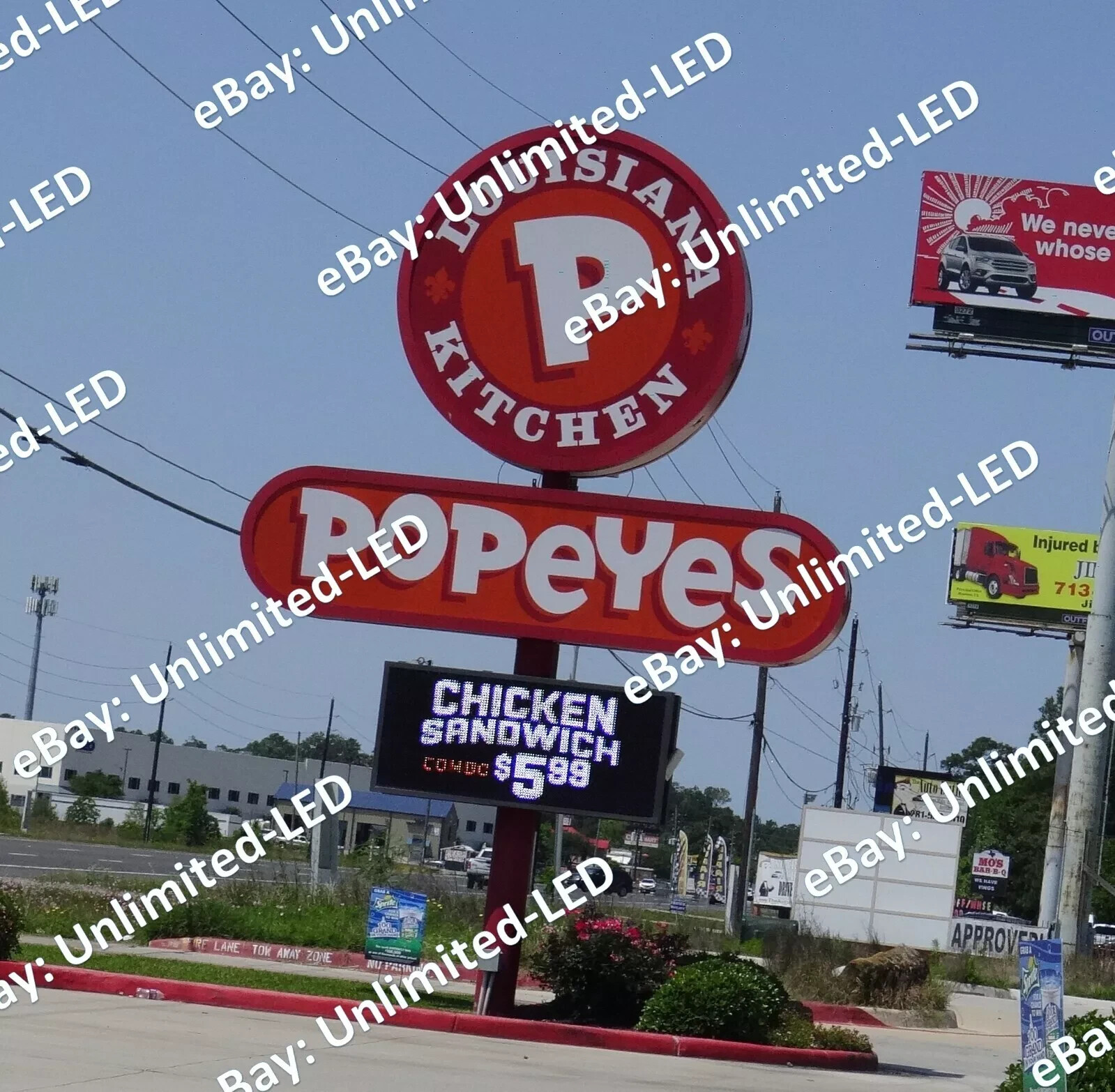 5&prime; x 10&prime; P10 Outdoor Double-Sided Full-Color LED Billboard Sign 5 Years Warranty