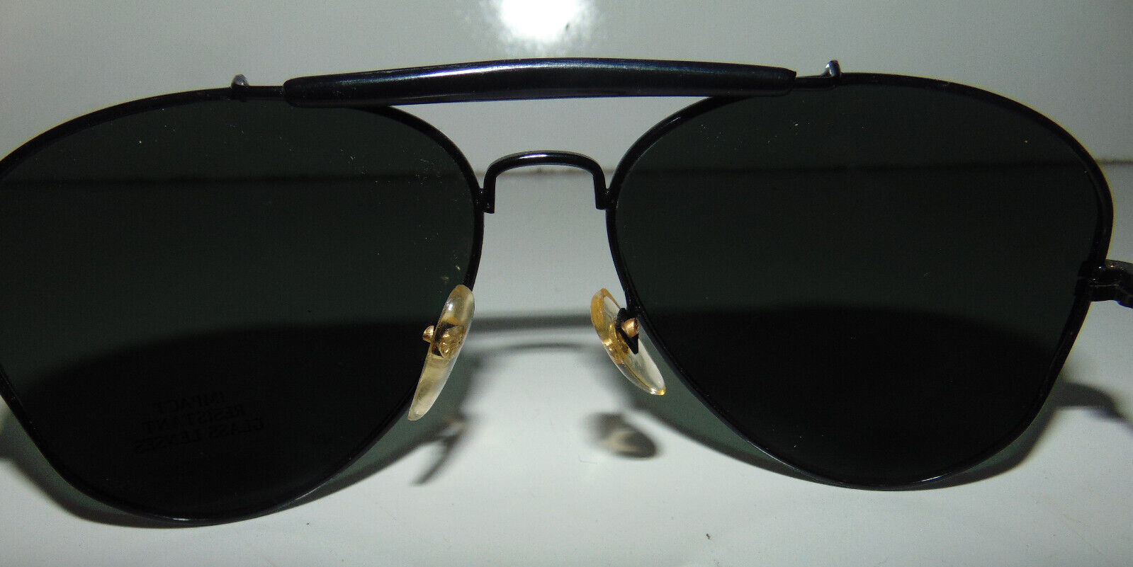 Vintage BLACK Aviator 1980&rsquo;s Sunglasses Made In Taiwan 80s Glasses NEW