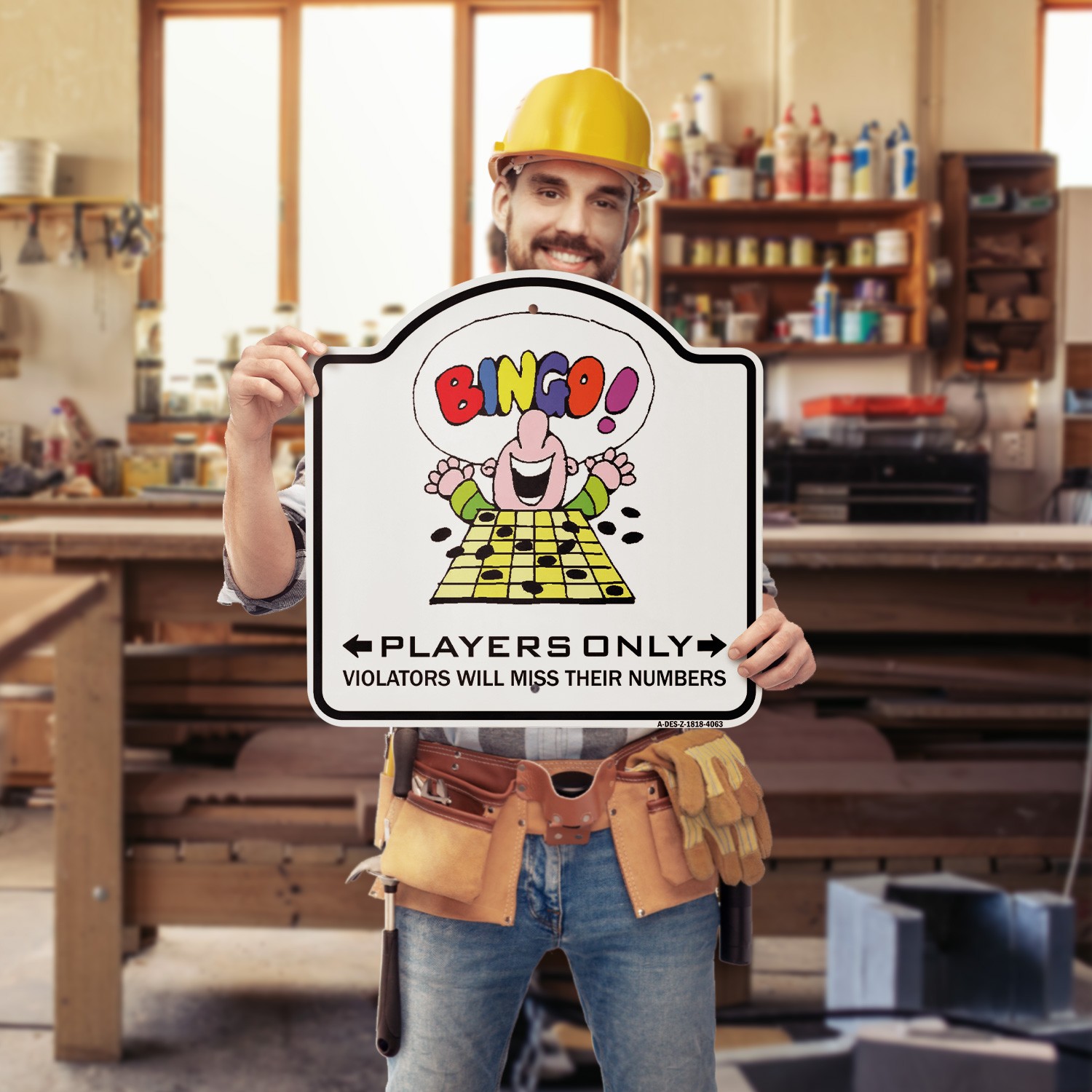 Bingo Player 18&Prime; X 18&Prime; Heavy-Gauge Aluminum Architectural Sign