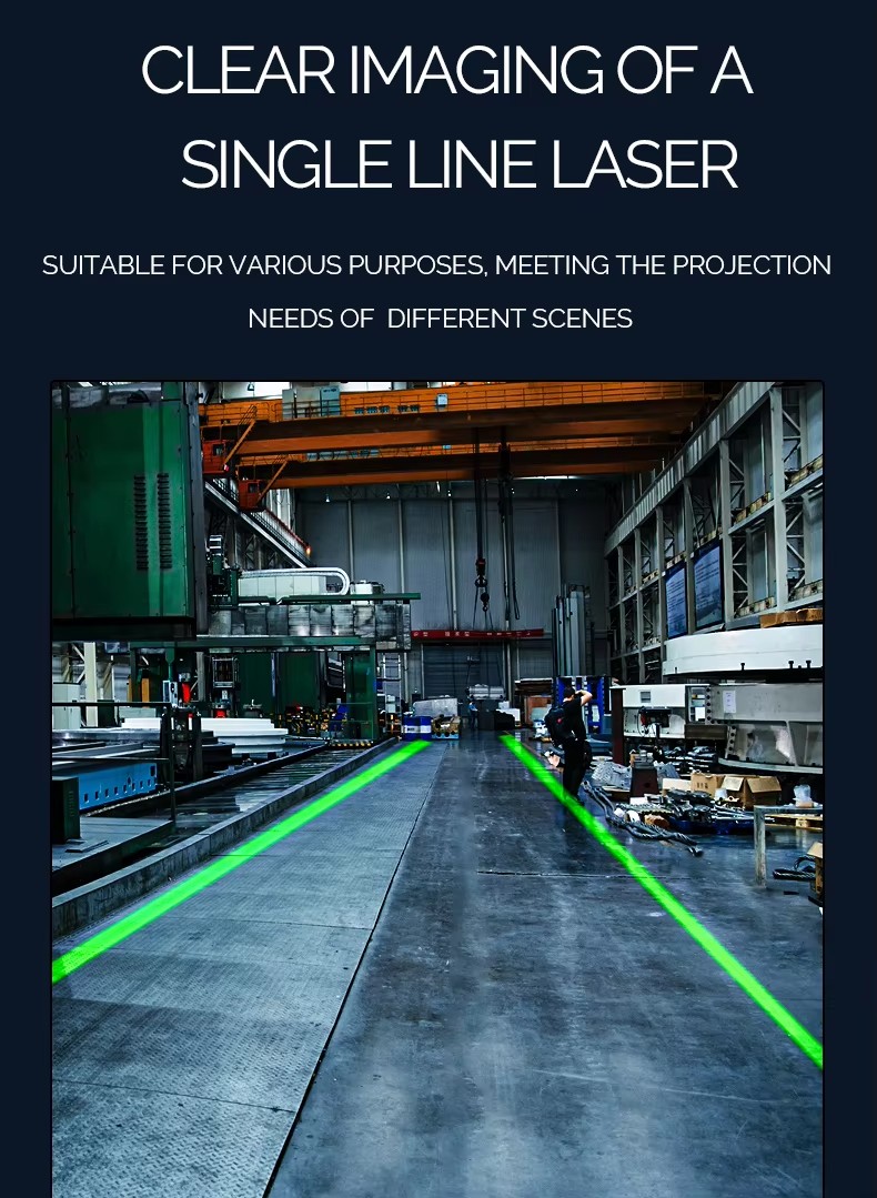 High-Power Laser Line Projector – IP65 Workshop Safety Light with Visible Beam
