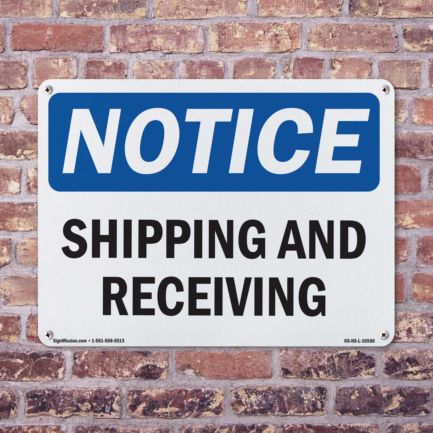 Shipping And Receiving OSHA Notice Sign Metal, Plastic, Or Decal – 5 or 10 Pack