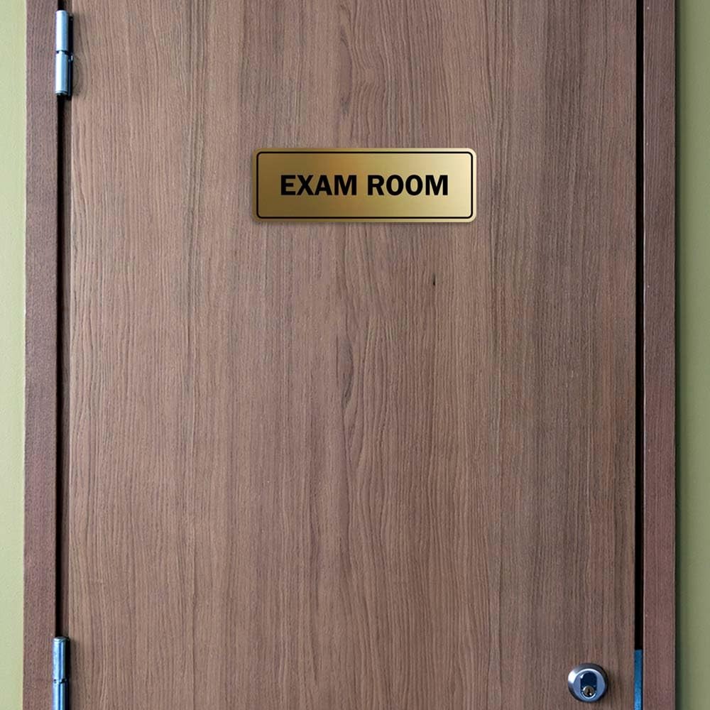Standard Exam Room Sign Black – Large 1 Pack