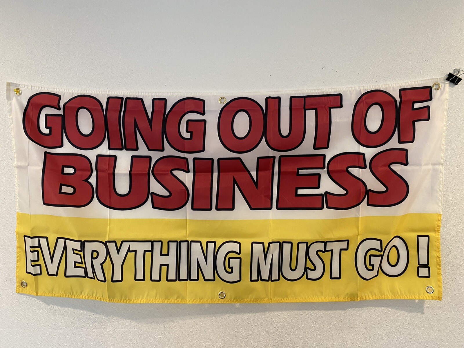2×4 ft Going Out of Business Everything Must Go Banner 100D Polyester Fabric