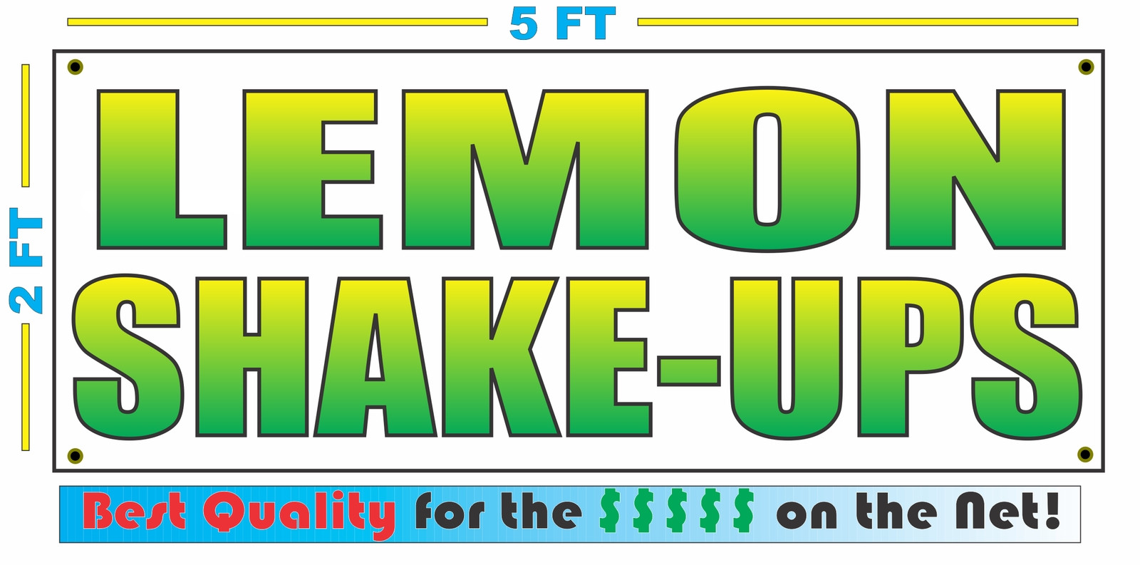 LEMON SHAKE-UPS Full Color Banner Sign NEW XXL Size Best Quality for the $$ fade