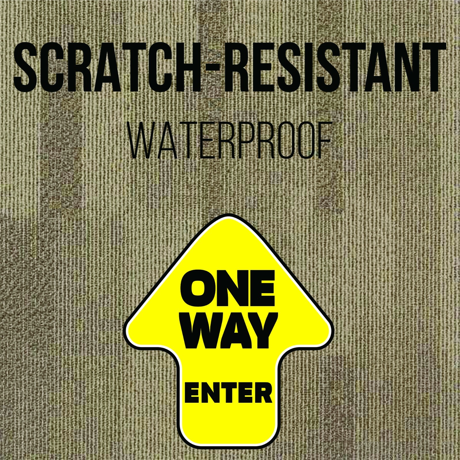 One Way Arrow Social Distancing Floor Decal Carpet 10 Pack School Event Vinyl