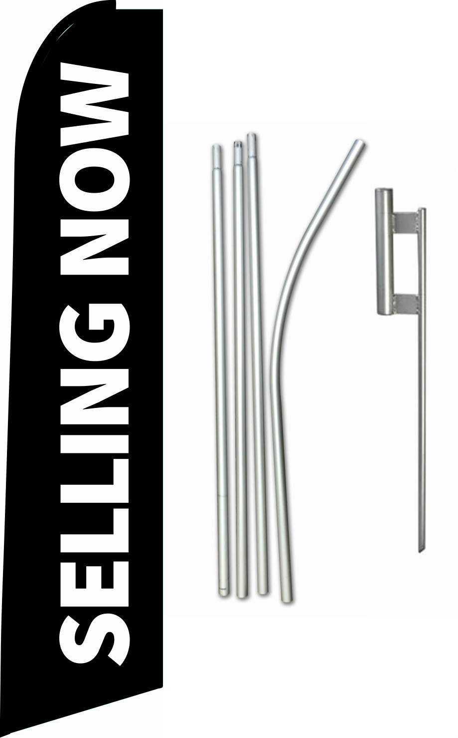 Swooper Feather Tall Flag Kit 15ft Real Estate « Selling Now » with Spike and Pole