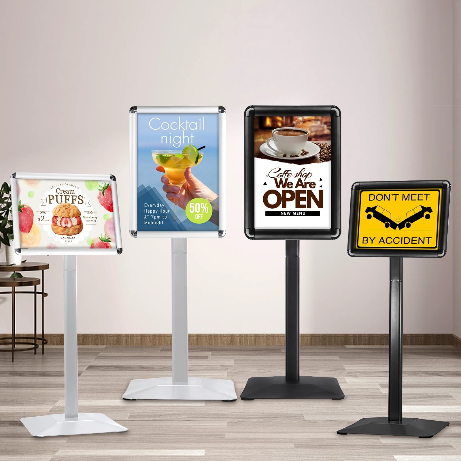 Heavy-duty Poster Stand Holder 11&Prime;x 17&Prime; Pedestal Floor Standing Sign Holder V…