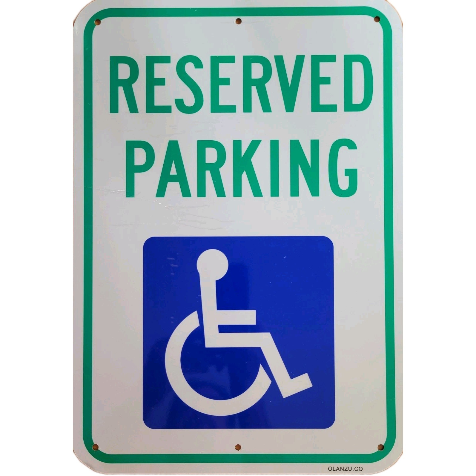 Reserved Parking Van Accessible Metal Sign Handicapped Disabled Notice Aluminum