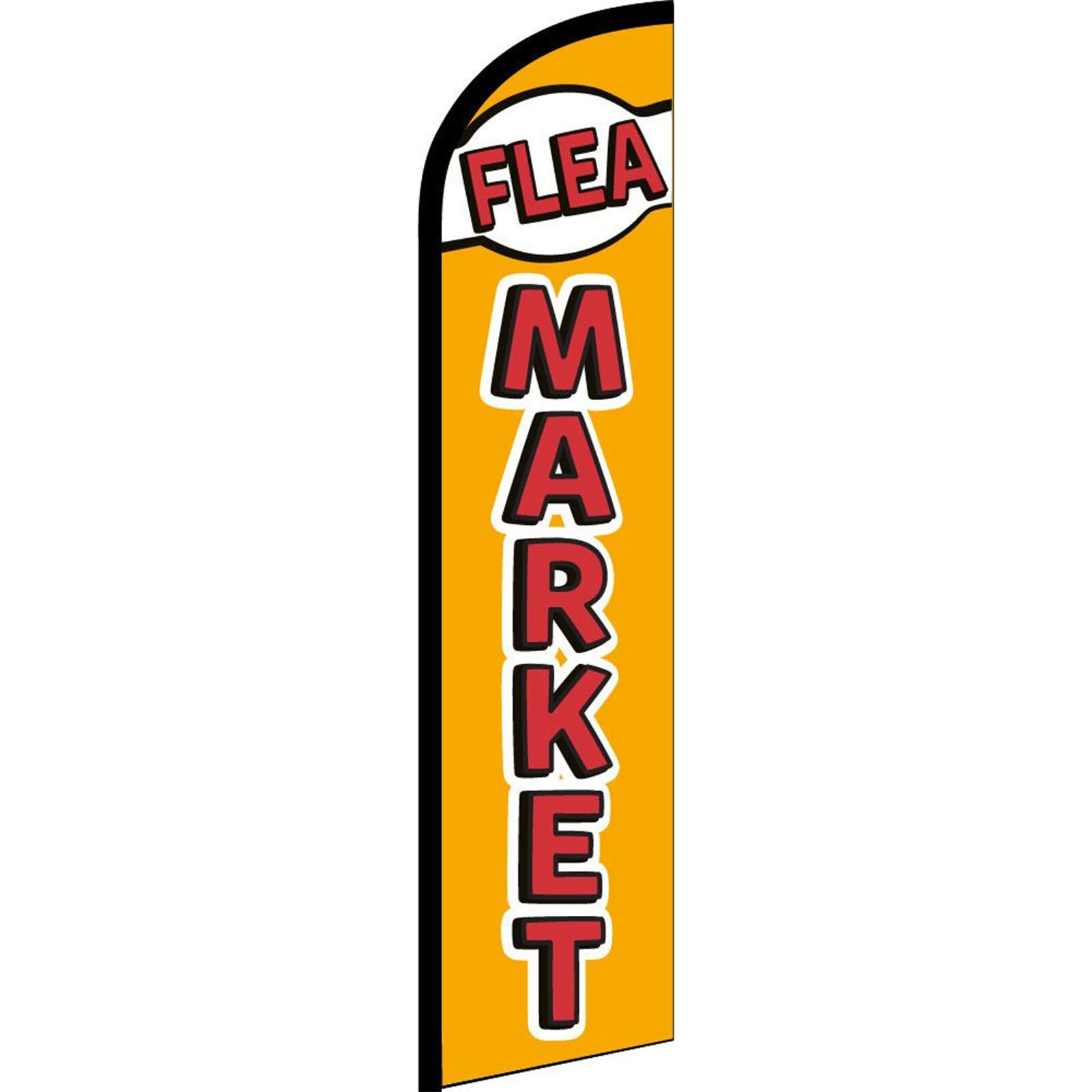 Flea Market 2 1/2 ft X 11 1/2 ft Windless Swooper Flag