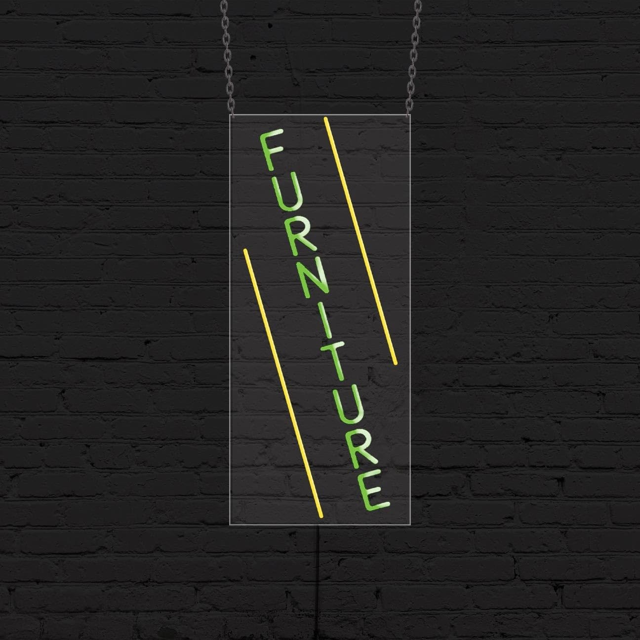 Furniture Sign for Business Displays | LED Flex Neon | 13&Prime;W x 32&Prime;H x 1&Prime;D