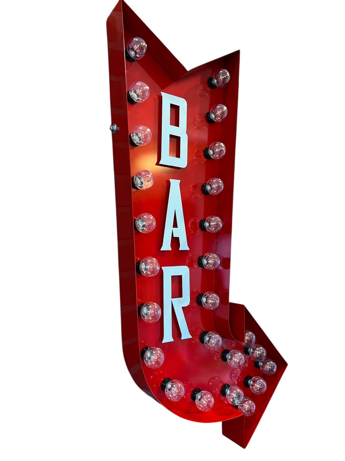 Custom Lettering Bar Arrow, Marquee Arrow, Wall Hanging Sign, Retro Bar Sign